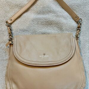 Kate Spade Beige Leather Shoulder Bag